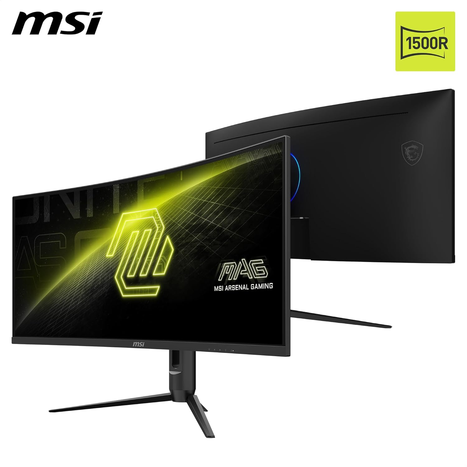 MSI MAG 342CQR E2 34 Inch UWQHD Curved Gaming Monitor - 1500R 3440 X 1440 VA Panel, 180 Hz / 1Ms (MPRT), Adaptive Sync - DP 1.4A, HDMI 2.0B CEC image number 4