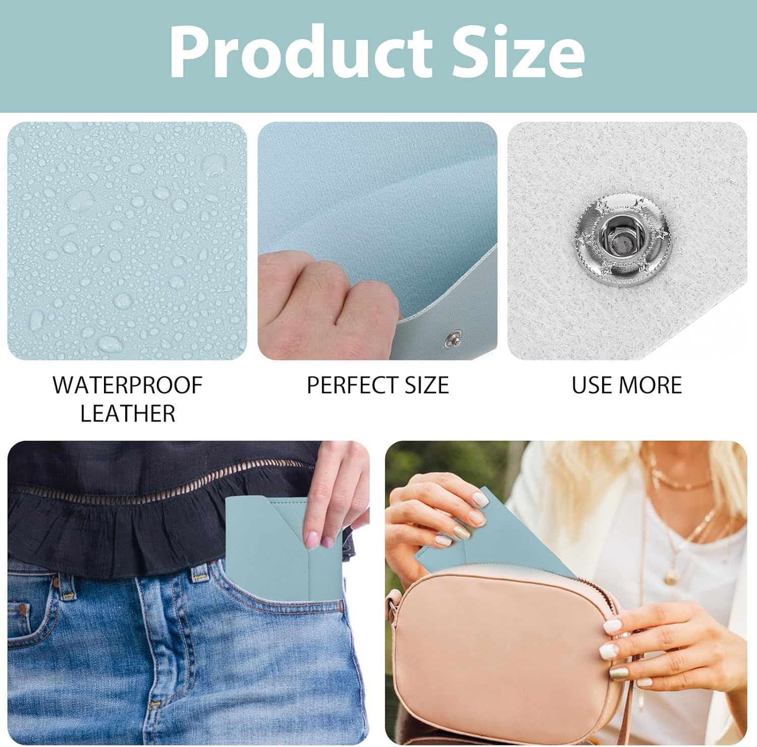 Teaaha Cash Wallet Genuine Leather Money Stuffing Wallets Organizer Reusable Budget Envelope Wallet Retro Clutch Wallets for Men Women Cash Check Billing, Minimalist Design