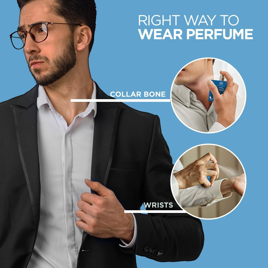 The Man Company EDP for Men 100Ml &ndash; Polo Blue | Premium Perfume | Long-Lasting Fragrance | Perfect for Men | Citrusy, Marine and Musky | Made with Essential Oils