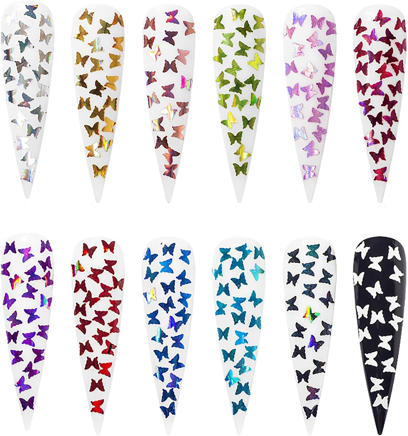 3 Boxes Glitter Powder Sequins Splarkly Colorful Butterfly Nail Sequin image number 2