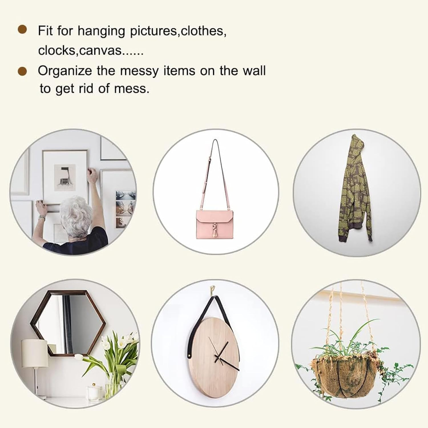 100 Feet Picture Hanging Wire Kit, Heavy Duty Wire Picture Hanging for Photo Mirror Frame Artwork, Included D Ring Picture Hangers, Screws, Aluminum Sleeves, Screwdriver, up to 30Lbs image number 1