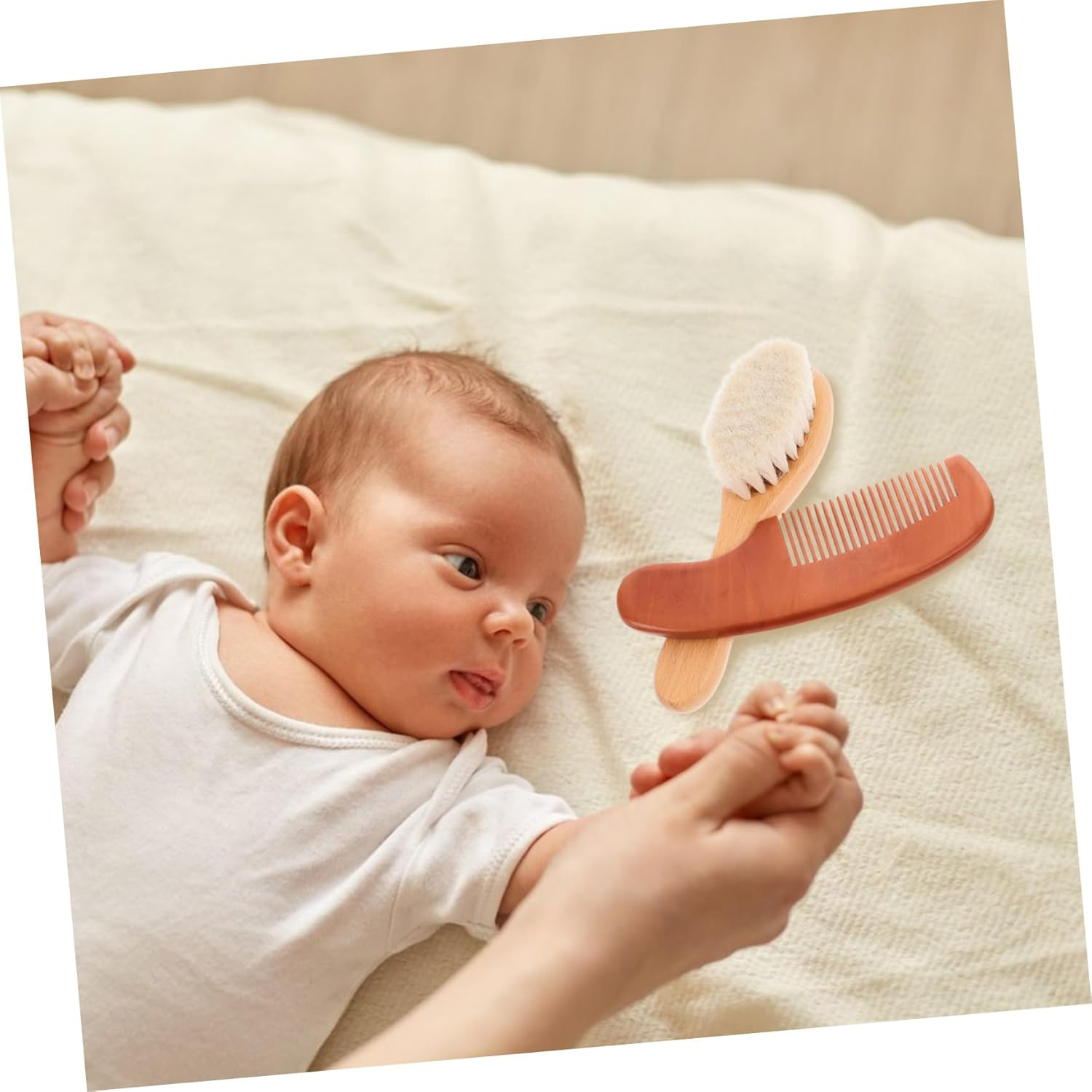 WOFASHPURET 2Pcs Wooden Comb Set for Hair Comb Brush Set Bathing Brush Hair Accessories image number 6