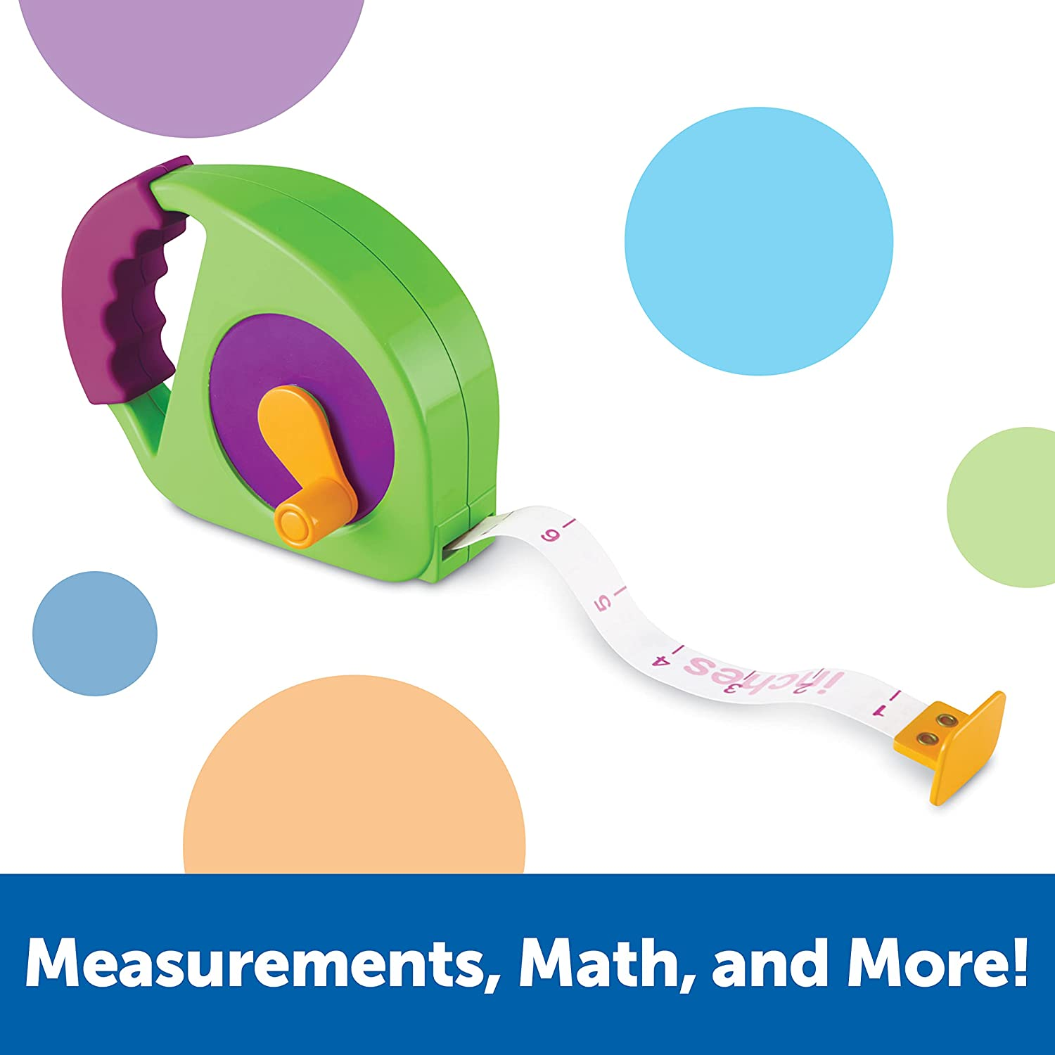 Learning Resources Simple Tape Measure, Measures 4 Feet, Construction Toy, Ages 3+ image number 5