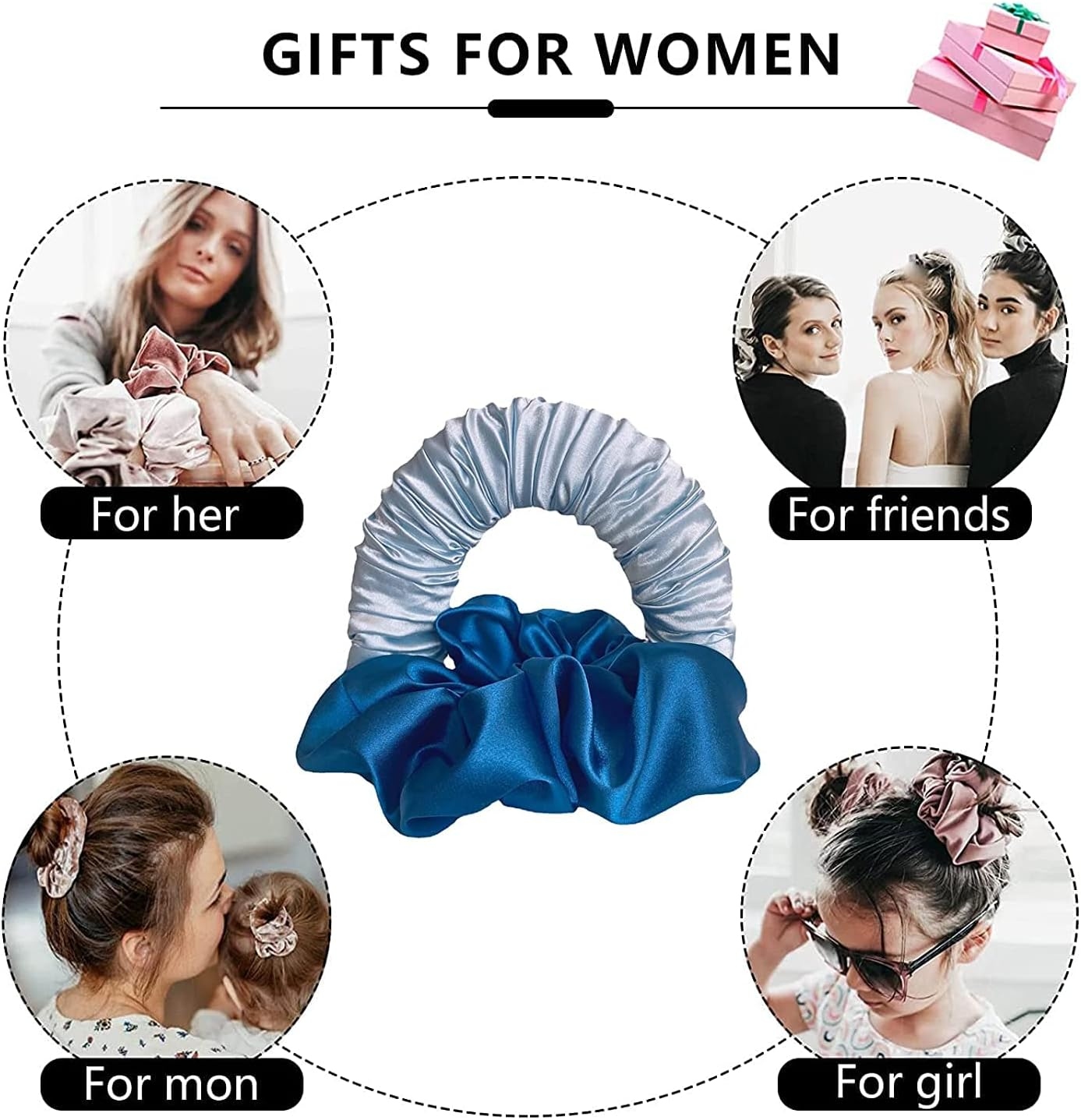 LEIAOLY Ladies Heatless Curling Iron, Headband Heatless Curling Iron for Long Hair Sleep Overnight Silk Curling Iron Heatless Curling Iron Headband, Wave Curling Iron, Soft Foam Curling Iron (Blue) image number 4