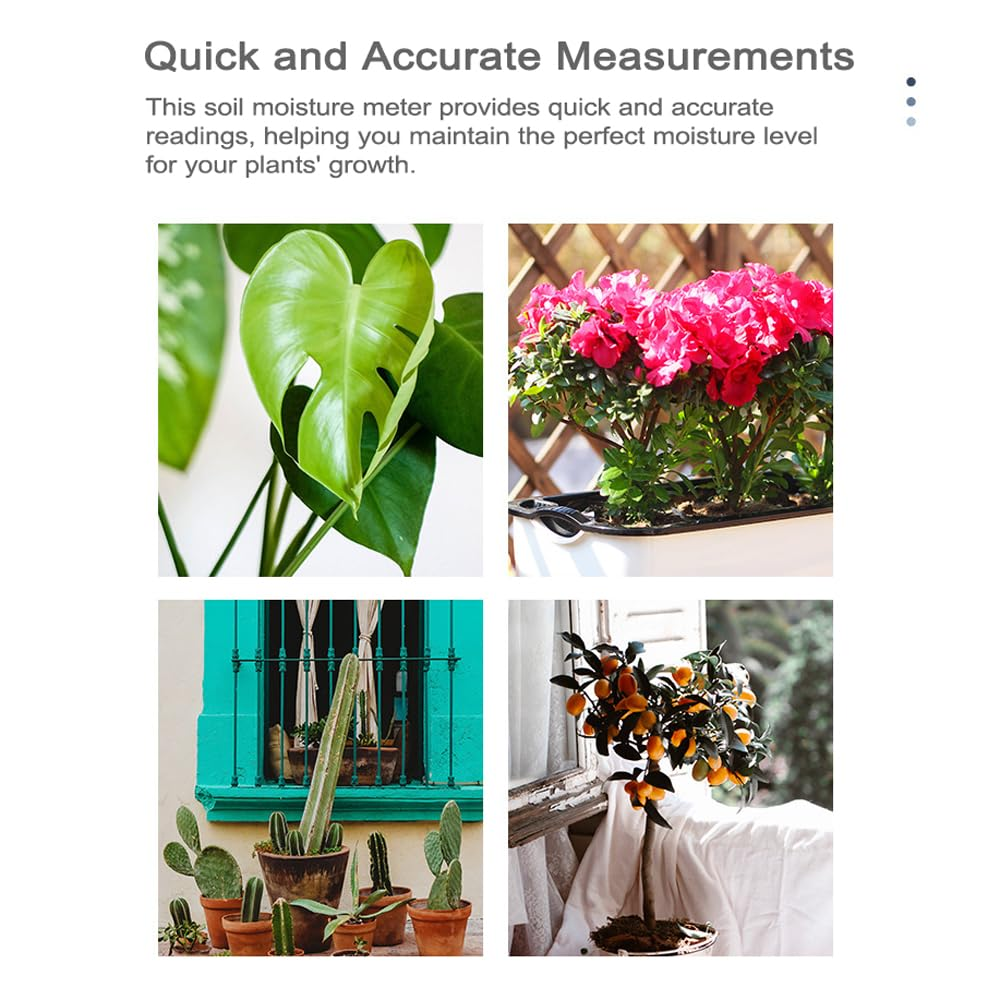 Portable Soil Tester for Home Gardening Plant Light Alarm Humidity Hygrometer image number 5