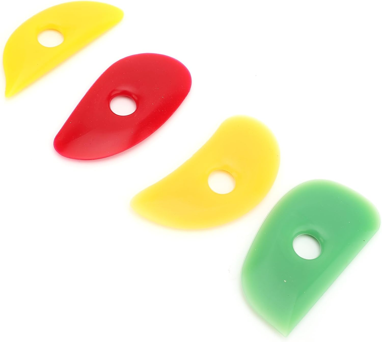 4 Colors Silicone Rib, Compact Size Lightweight Clay Shaping Tools Soft Rib for Pottery Ceramic Crafting Suitable for Sculpting Smoothing Shaping image number 5