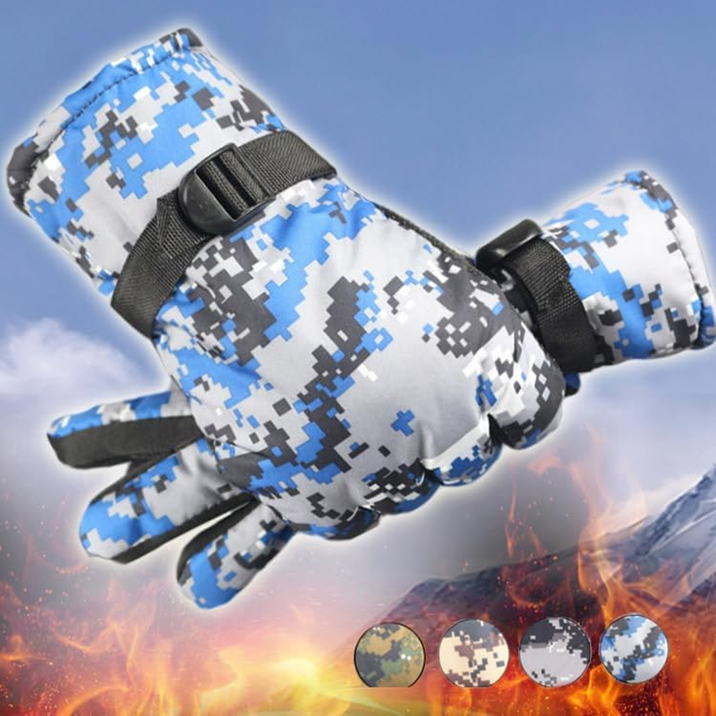 4 Pairs Winter Ski Gloves Waterproof Snow Gloves Windproof Camo Gloves 4 Colours