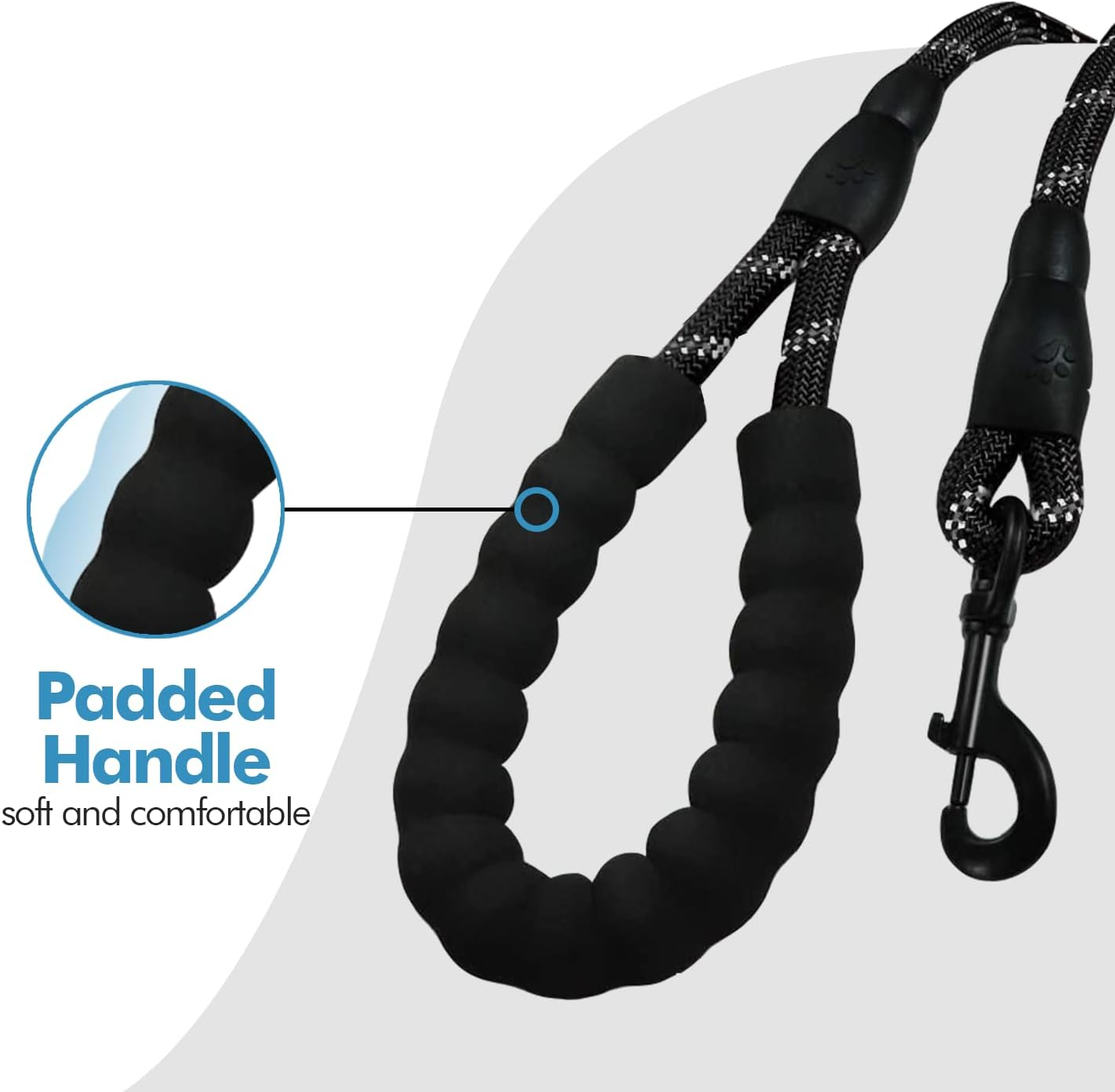 Edipets, Dog Lead, Strong Dog Leash with Padded Handle for Puppy, Small, Medium and Large Dog, 120Cm, 150Cm, 220Cm (120Cm, Black) image number 6