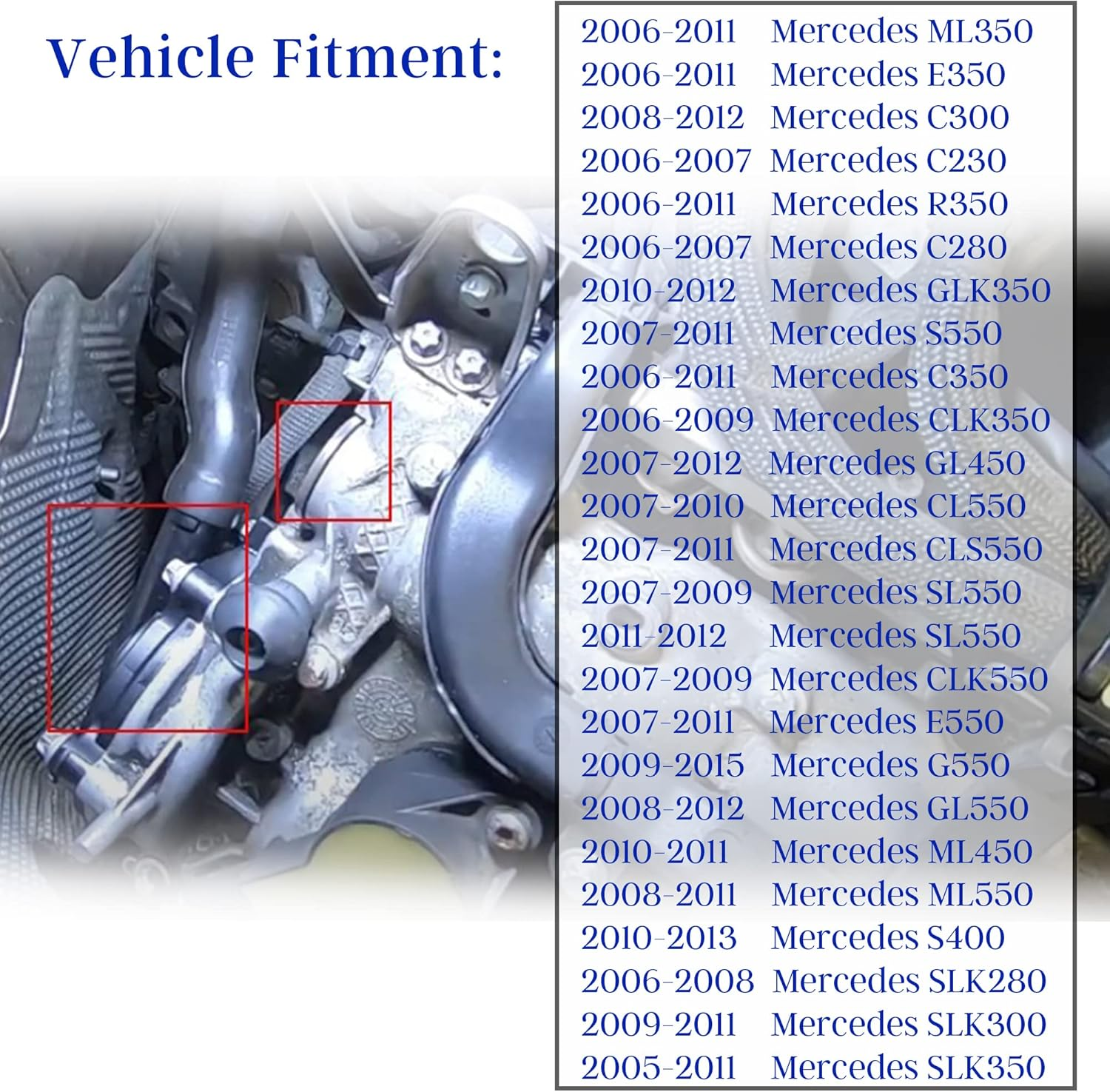 Oil Separator Cover + Camshaft Cap + Expansion Plug Kit for Mercedes ML350 C230 C300 E350 C350 SLK300 ML450 image number 6