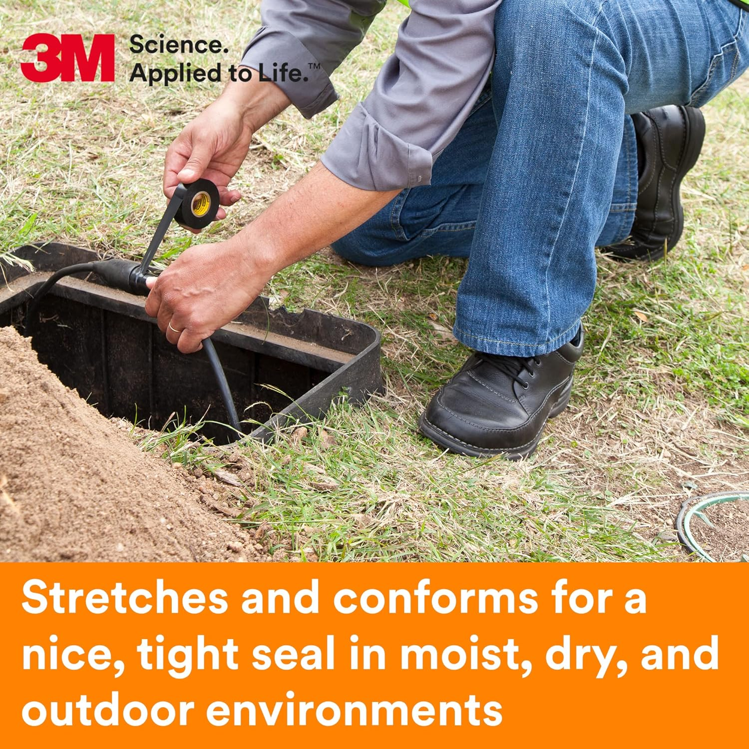 3M Scotch(R) Super 33(TM) Vinyl Electrical Tape, 3/4 in X 52 Ft, Black image number 2