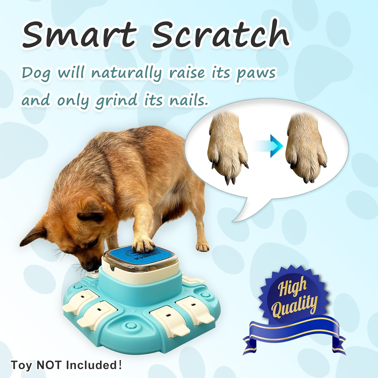 Dog Nail File Enrichment Toy, Slow/Interactive Feeder, Replacement Scratching Pad Refills, Nail Sandpaper on Treat Dispenser Puzzle, Pet Nail File Paper with Scratching Mat for Dogs image number 4