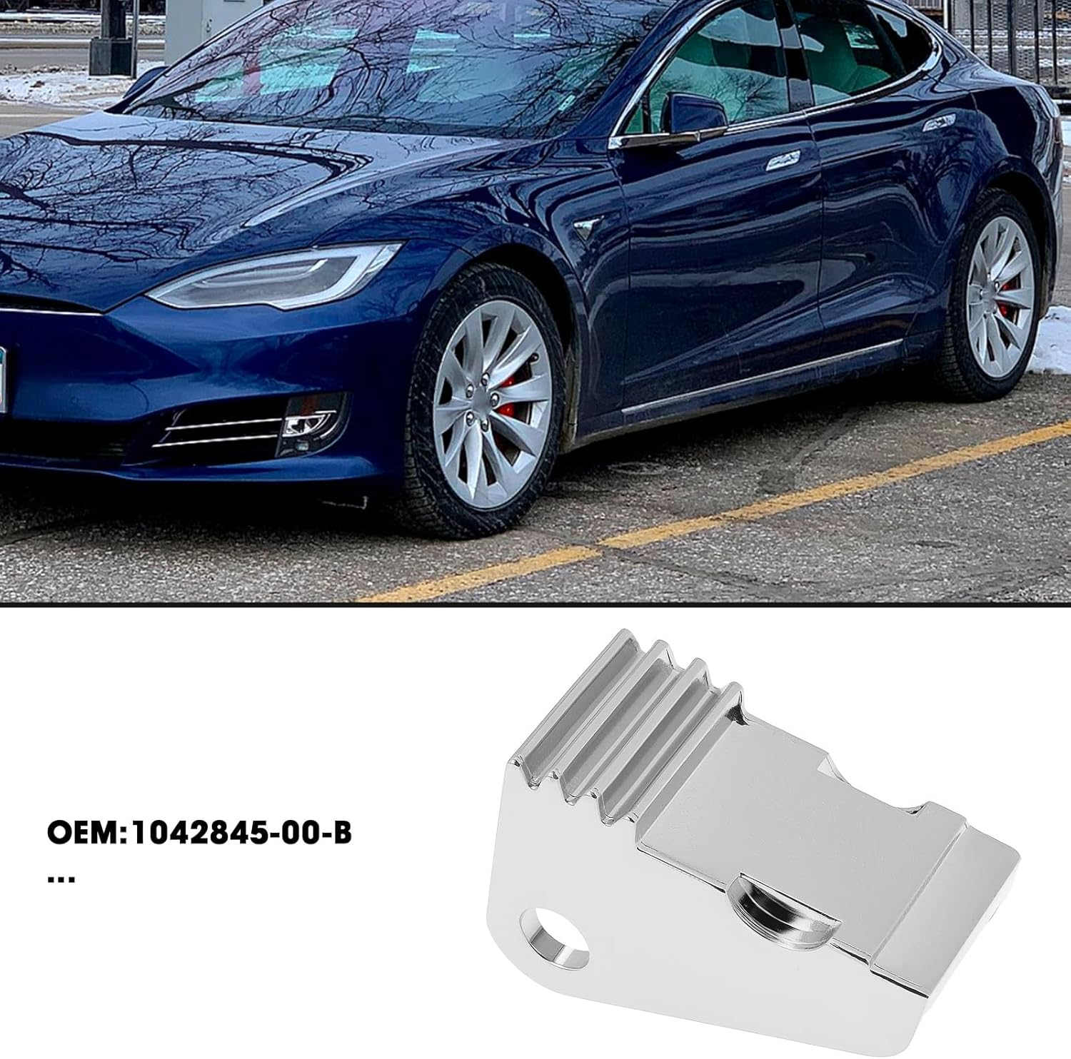 Briny River Door Handle Paddle Gear 1042845-00-B with Spacer Compatible with Tesla Model S 2012-2019 image number 5