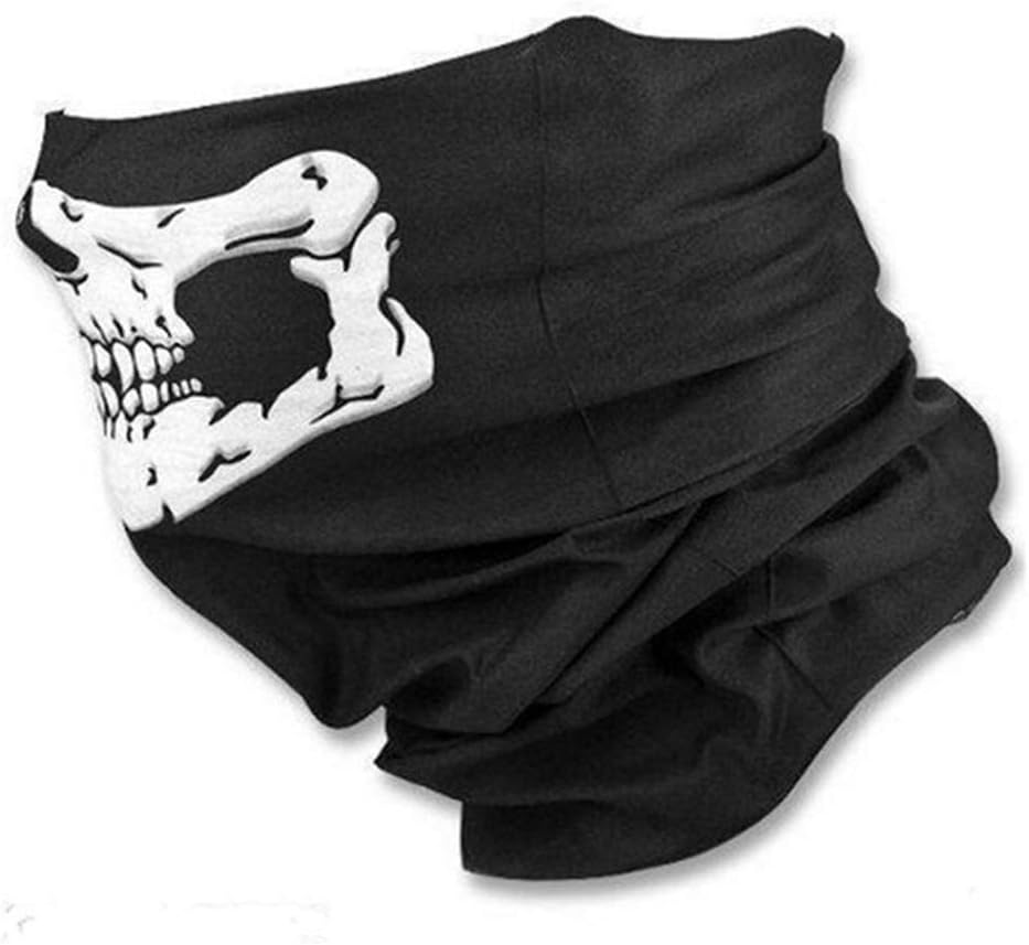 2Pcs Breathable Face Skull Mask Half Face Motorbike Neck Headwear Outdoor Ski Skull Party Masks Sport Halloween Mask for Bike Motor Cycling image number 4