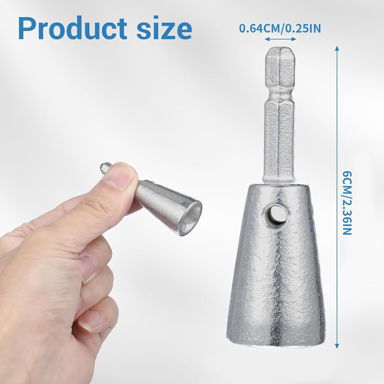 Nlvnmv 2 Pcs Wire Twister Tool for Drill, 6 MM Hex Shank Connector, Wire Nut Twister for Efficient Cable Handling, Electrical Power Drill Accessory image number 1