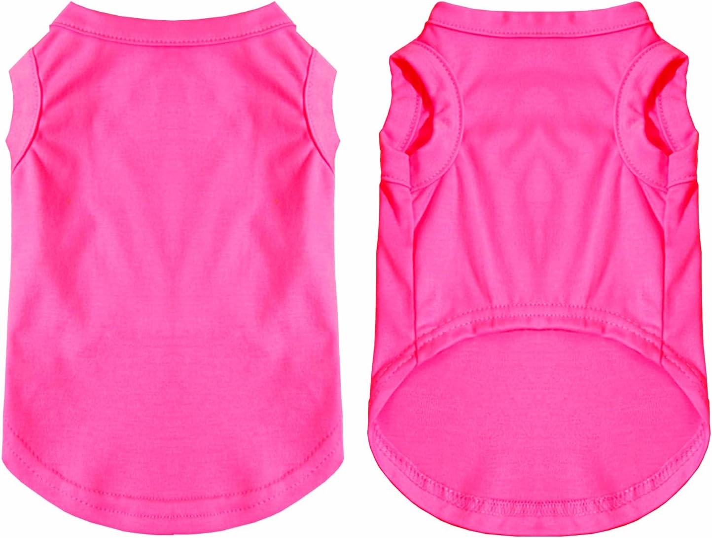 2Pcs Plain Small Dog Shirts for Female Blank Shirts Clothes Soft Stretchy Fit for Extra Small Medium Puppy Girl Clothes image number 5