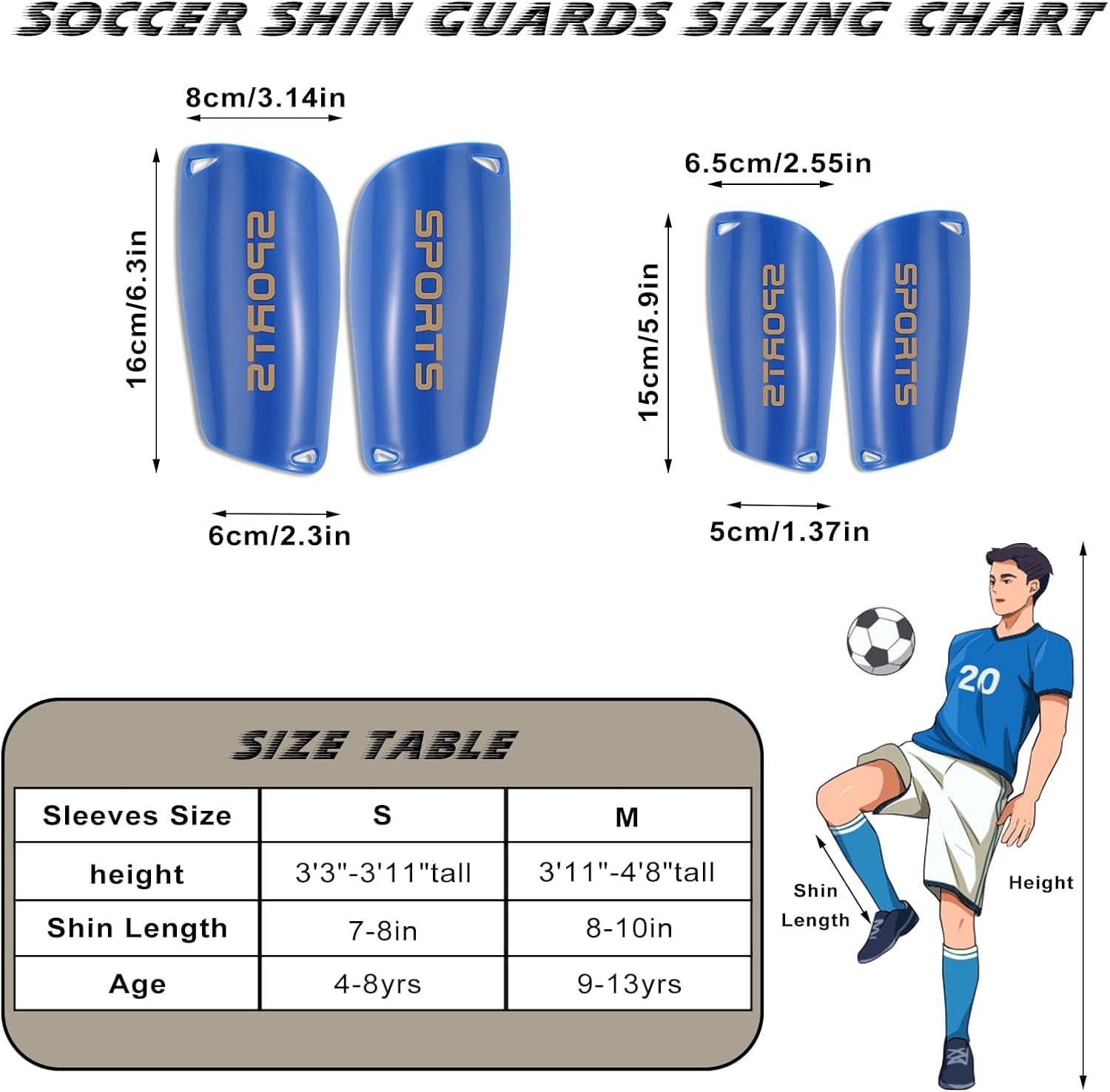 Football Shin Guards and Sleeves for Kids, Shin Pads and High Elastic Long Soccer Socks for 9-13 Years Boys Girls Children, Kids Football Socks for Football Games Leg Calf Protective Gear image number 5