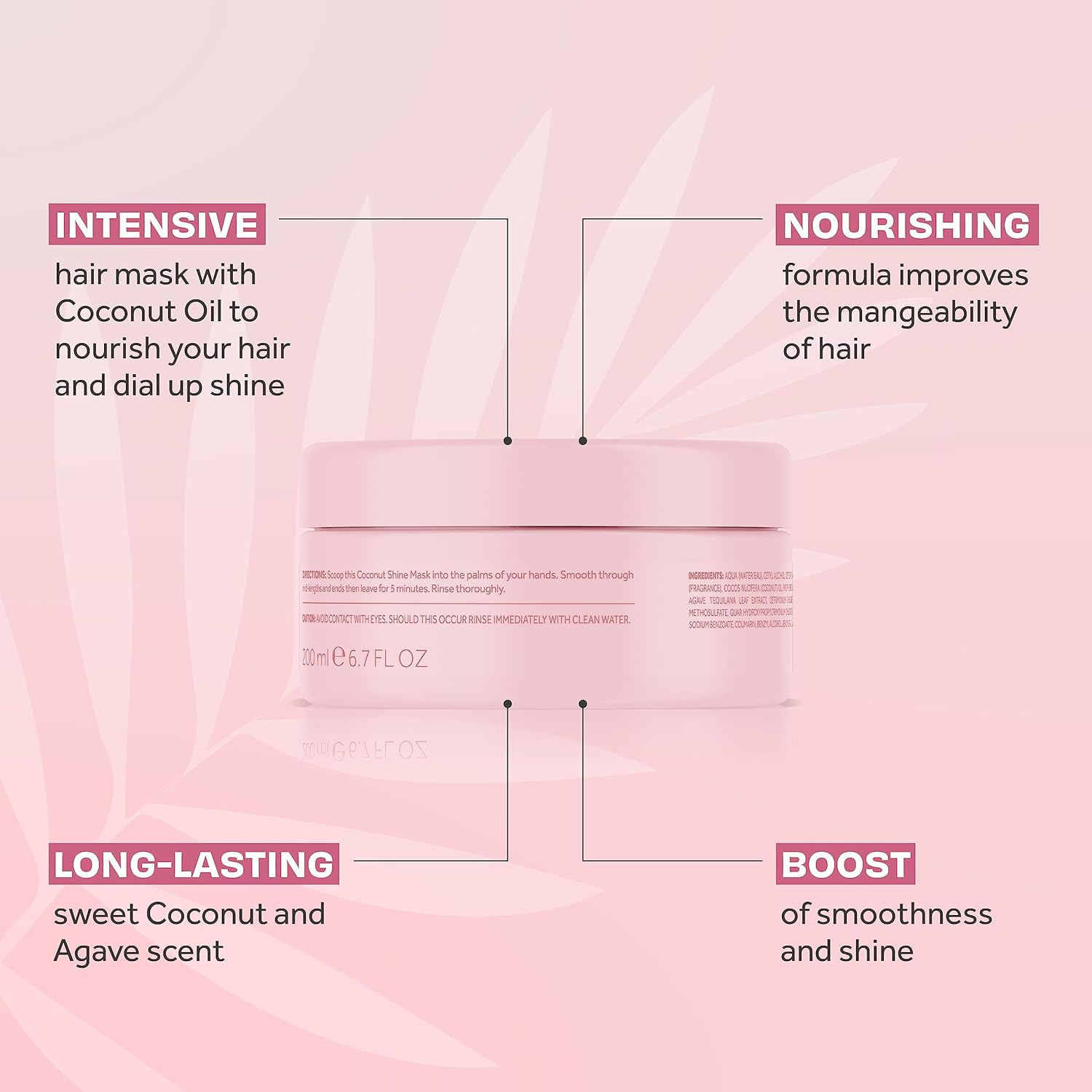 Lee Stafford Coco Loco Coconut Shine Mask 200 Ml image number 1