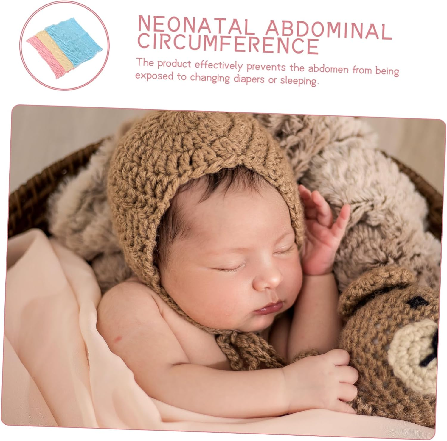 3Pcs Cotton Bellyband for Newborns Navel Protector Soft and Warm Umbilical Cord Support for Infants Assorted Colors image number 1