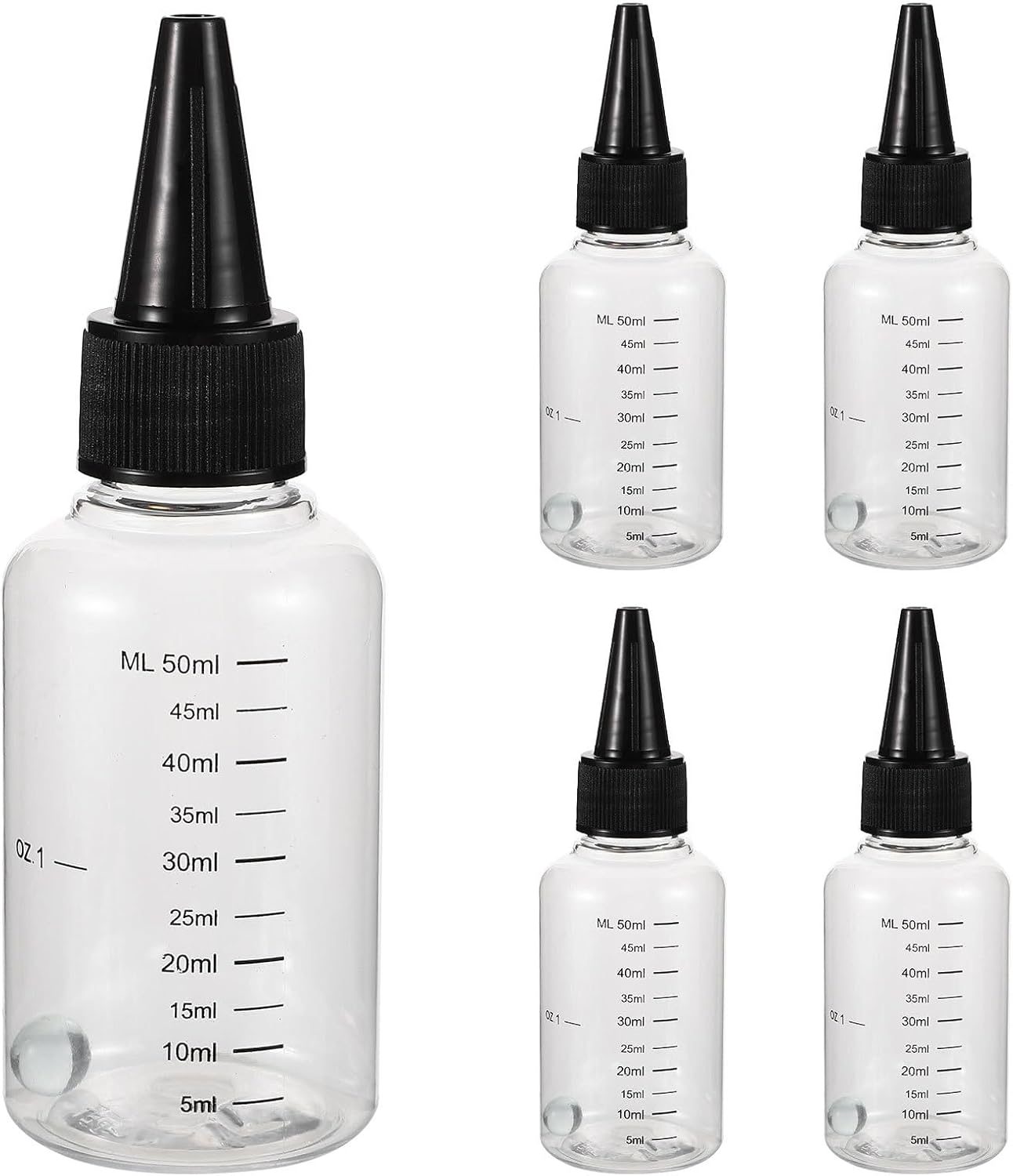 Gadpiparty 5Pcs Paint Mixing Bottles with Graduated Scale Clear Pet Squeeze Bottles for Precise Paint Dispensing with Spout Caps Lightweight and Leak-Resistant for Crafting and Model Painting image number 6