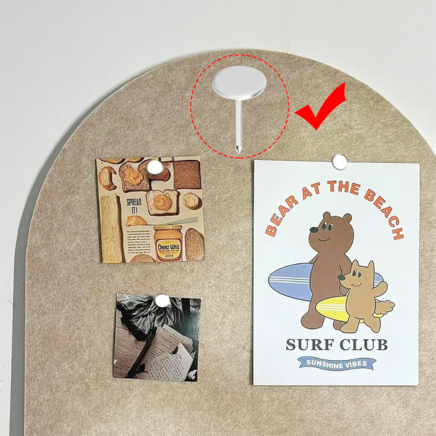 30 Sets Magnetic Push Pins, Metal Thumb Tacks for Poster Hanger, Magnetic Pushpins for Wall Bulletin Board Cork Board image number 3