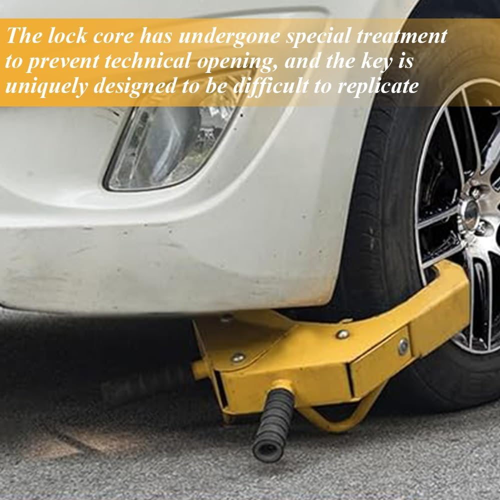Adjustable Tire Boot Lock, Portable Wheel Lock, Universal Anti-Theft Lock, Automobile Security Tire Lock, for Car, Truck, UTV, ATV Parking Little Surprise image number 4
