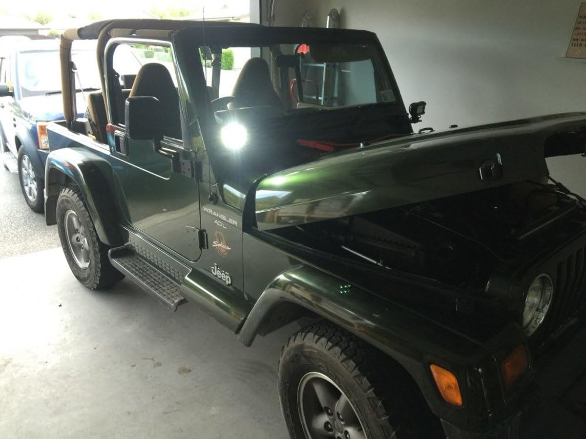 AUXTINGS 4 Inch 18W LED Work Lights Bar Flood Beam Driving Fog Lights Pods for off Road Truck Car ATV SUV Vehicle 4X4(Pack of 2),DC 12V 24V image number 4