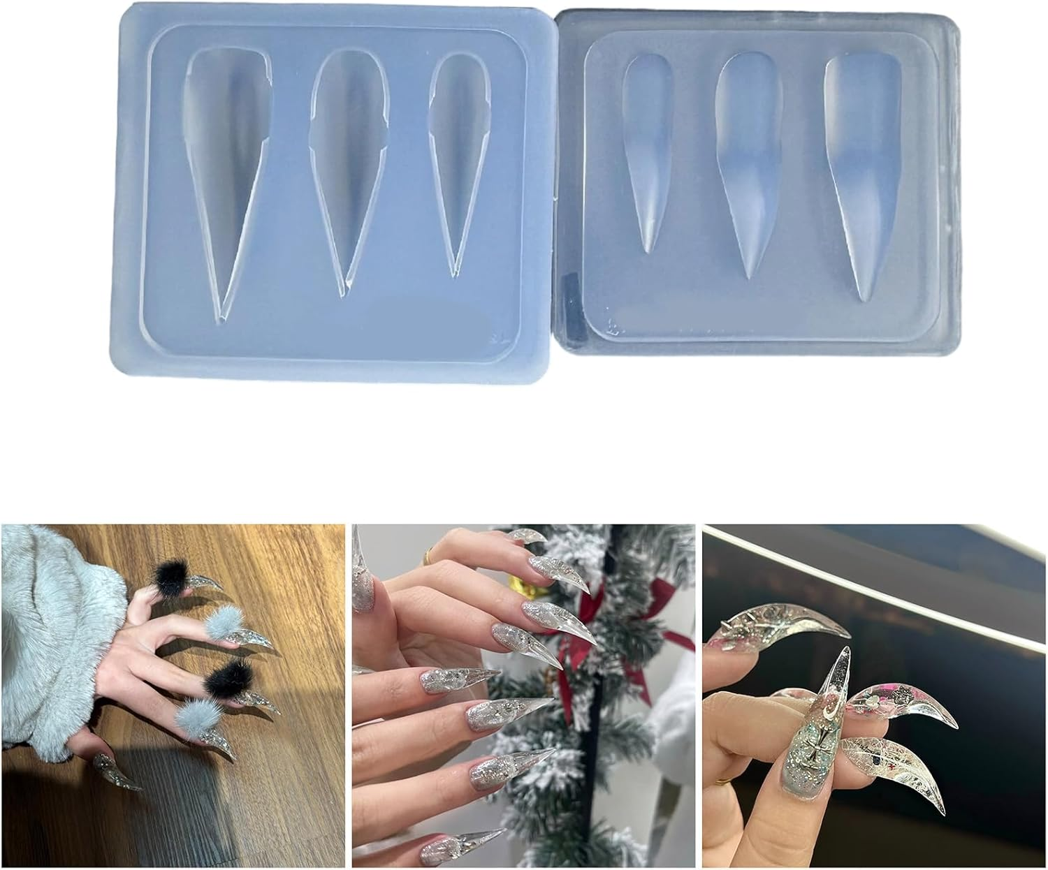 Dragon Claw Silicone Nail Mold - Precise Stamping Template for DIY Nail Art, Reusable Carving Tool for Home Salon & Professionals, Ideal for Nail Enthusiasts image number 5