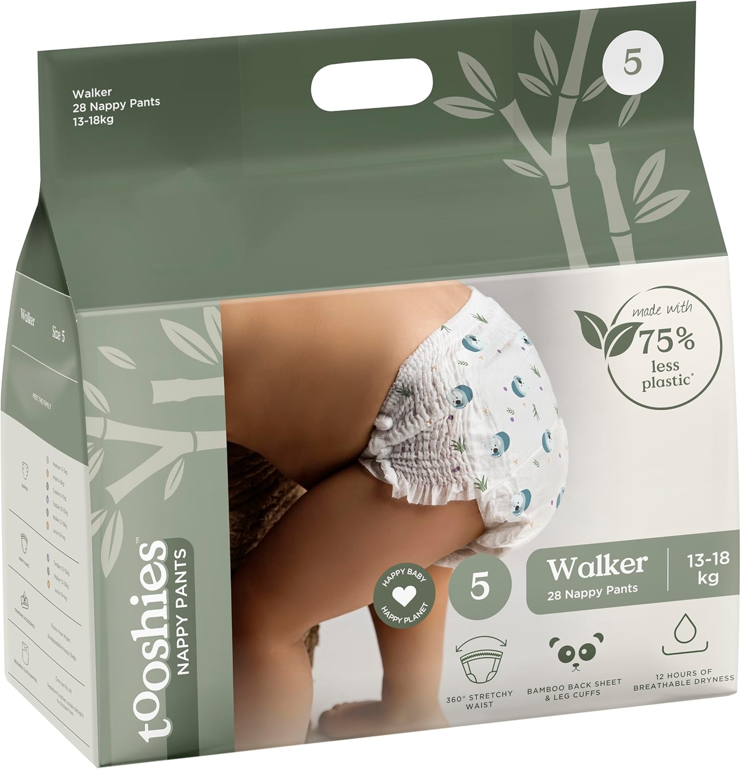 Tooshies Nappy Pants - Size 5 Walker - 28 Pack