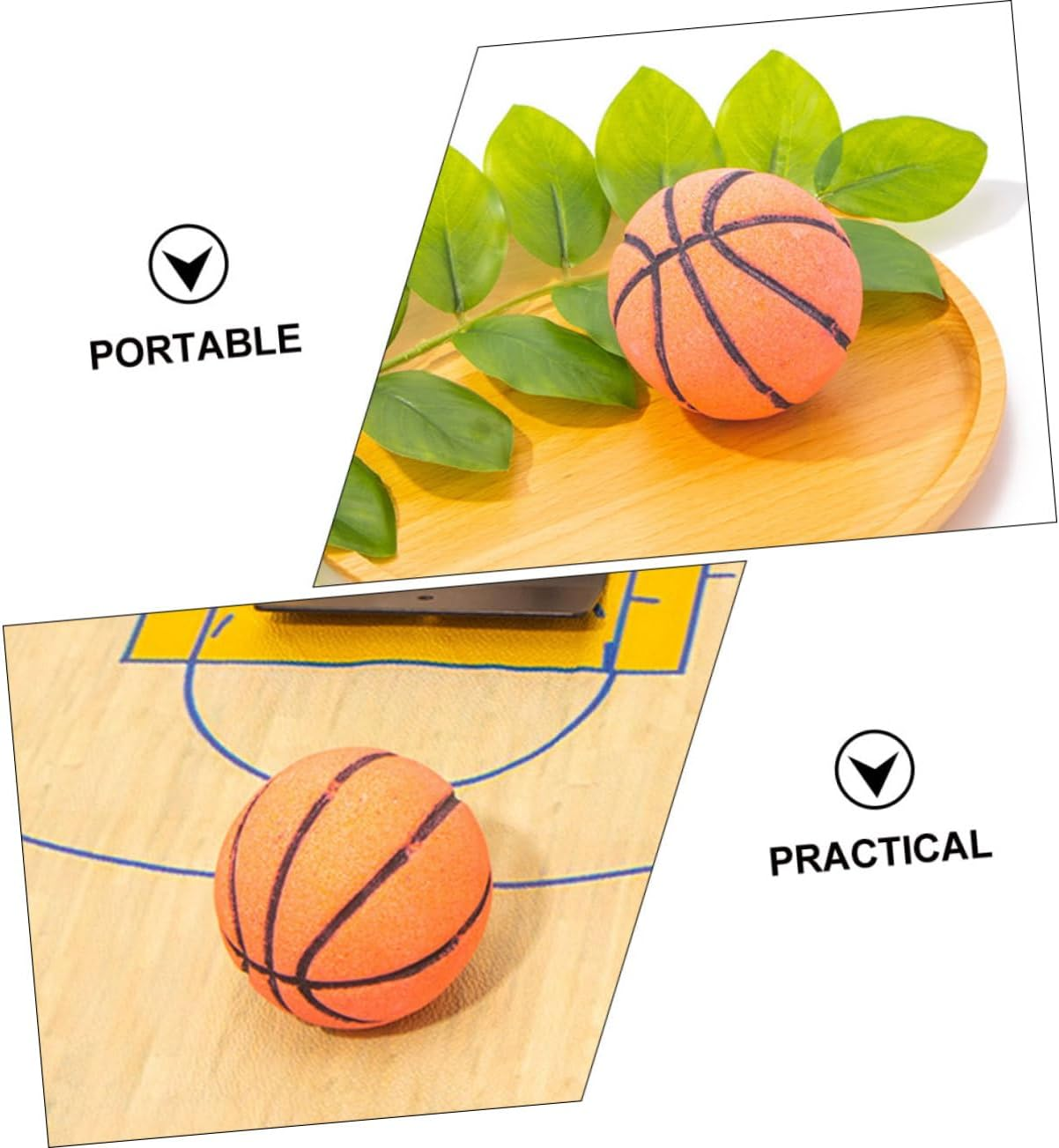 3Pcs Natural Sea Salt Bath Salt Balls Basketball Bubble Making for Boys and Girls Bath Bomb