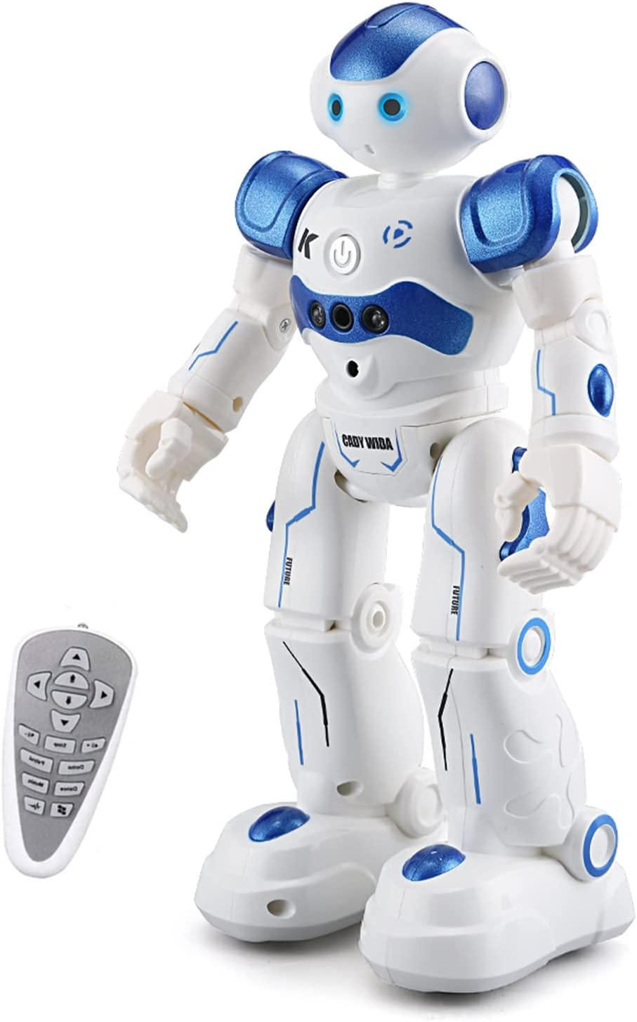 WEECOC Smart Robot Toys Gesture Control Remote Control Robot Kids Toys Birthday Can Singing Dancing Speaking Two Walking Models (White)