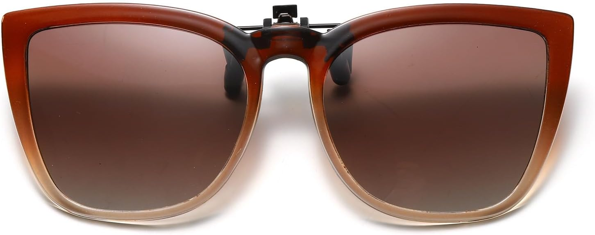 Long Keeper Polarized Clip on Sunglasses over  Women Men with UV Protection Clip on Cat Eyeglasses