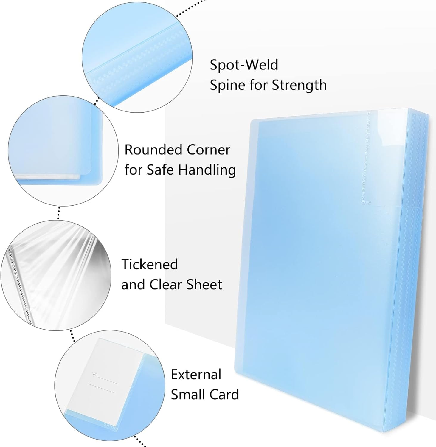 4Pcs Presentation Book with Clear Sheet Protectors, 60 Pockets A4 Portfolio Folder Binder Display 120 Pages Bound Sheet Protectors Brinder for Document, Kids Artwork, Diamond Painting