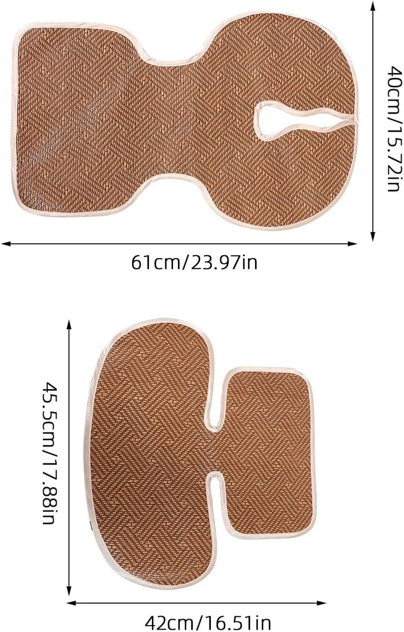 MERRYHAPY Breathable Stroller Seat Pad with Advanced Airflow Technology Soft Rattan Pram Liner Cushion Insert with Non-Slip Base for Comfortable Summer Rides Easy-Clean Pushchair Mat image number 4