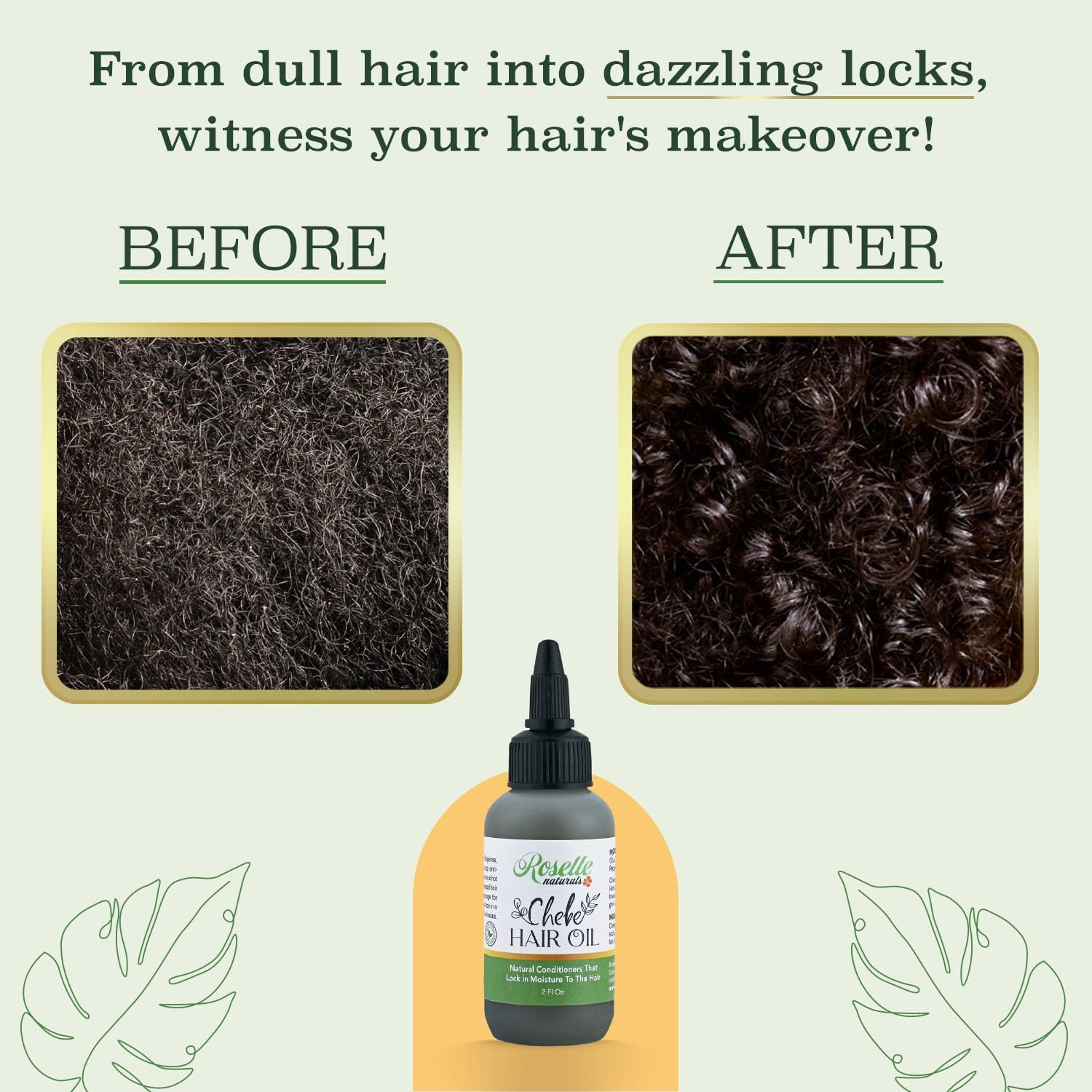 Chebe Hair Oil Made with Authentic Chebe Powder from Chad 2Oz