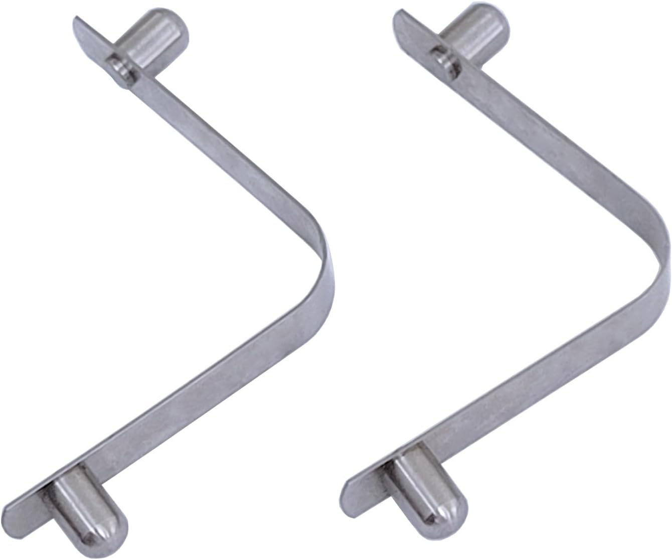 304 Stainless Steel Solid V-Clips Butterfly V Clip for Swimming Pool SPA Brush Leaf Skimmer Net Vacuum Head Mini Jet Vacuum Telescopic Pole Etc (20 Pieces, Double Pin) image number 3