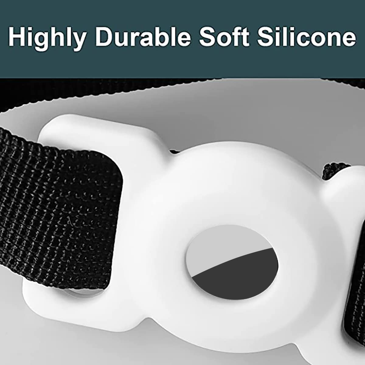 Tag Dog Collar Holder,Proxima Direct Silicone Pet Collar Case Compatible with Tag, Anti-Lost Case Holder for Dog Cat Pet (Black 1Pack) image number 2