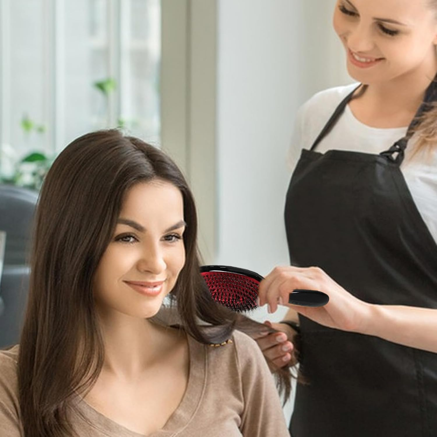 No Shampoo Hair Brush | Detangler Brush Hair Brush - No Shampoo Wet Hair Brush, Scalp Massage Detangler Brush for Curly, Straight & Natural Hair Zalhin image number 5