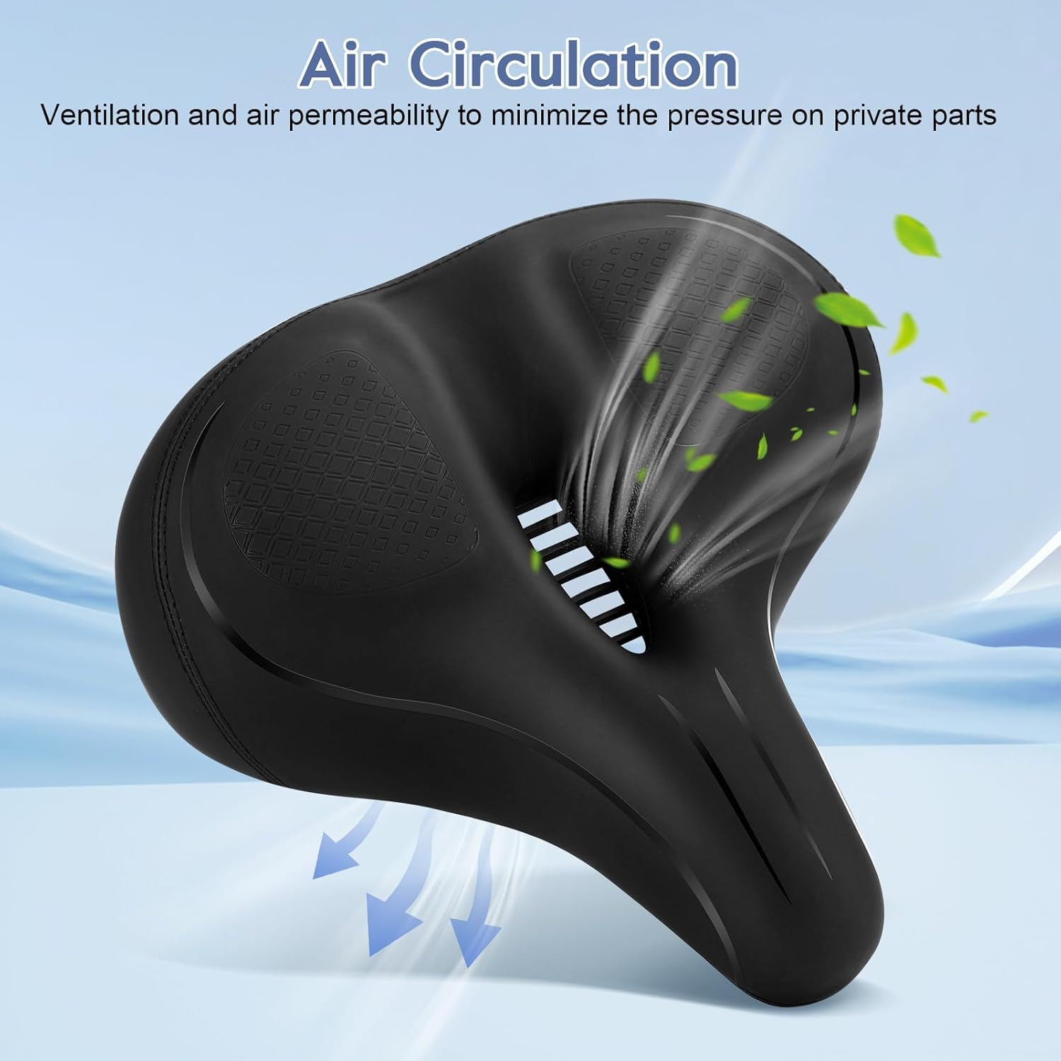 Bike Seat Cushion, Extra Soft Wide Exercise Bicycle Cushion for Bike Saddle, Fits Stationary Bikes, Indoor Cycling, Spinning image number 2