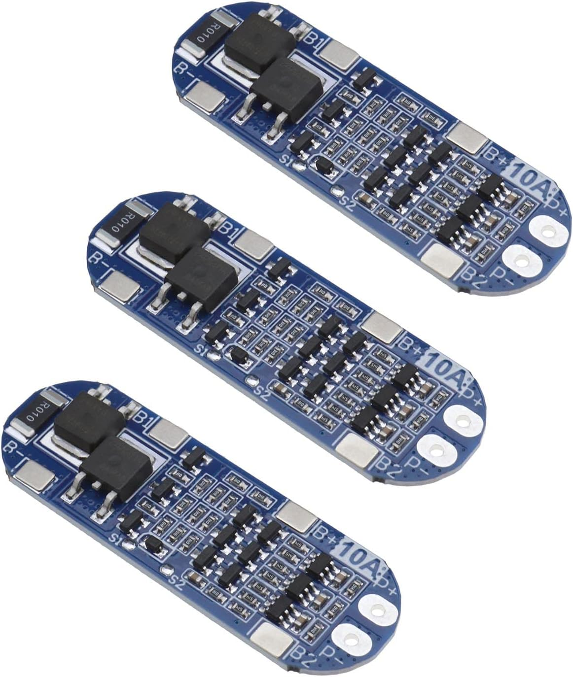Emsea 3Pcs 3S 10A 12.6V 18650 Lithium Battery Protection Board BMS Li-Ion Charger Protection Module Anti-Overcharge/Over-Discharge/Over-Current/Short Circuit Protection image number 2