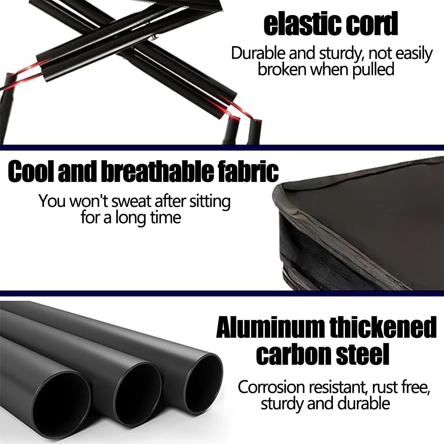 WADY Portable Chair, Portable Stool, Ultralight Travel Stool, Folding Handbag-Style Lightweight Camping Stool, Ompact Seat, for Outdoor Gardening and Beach Hiking Fishing and Camping (Black) - Black image number 3