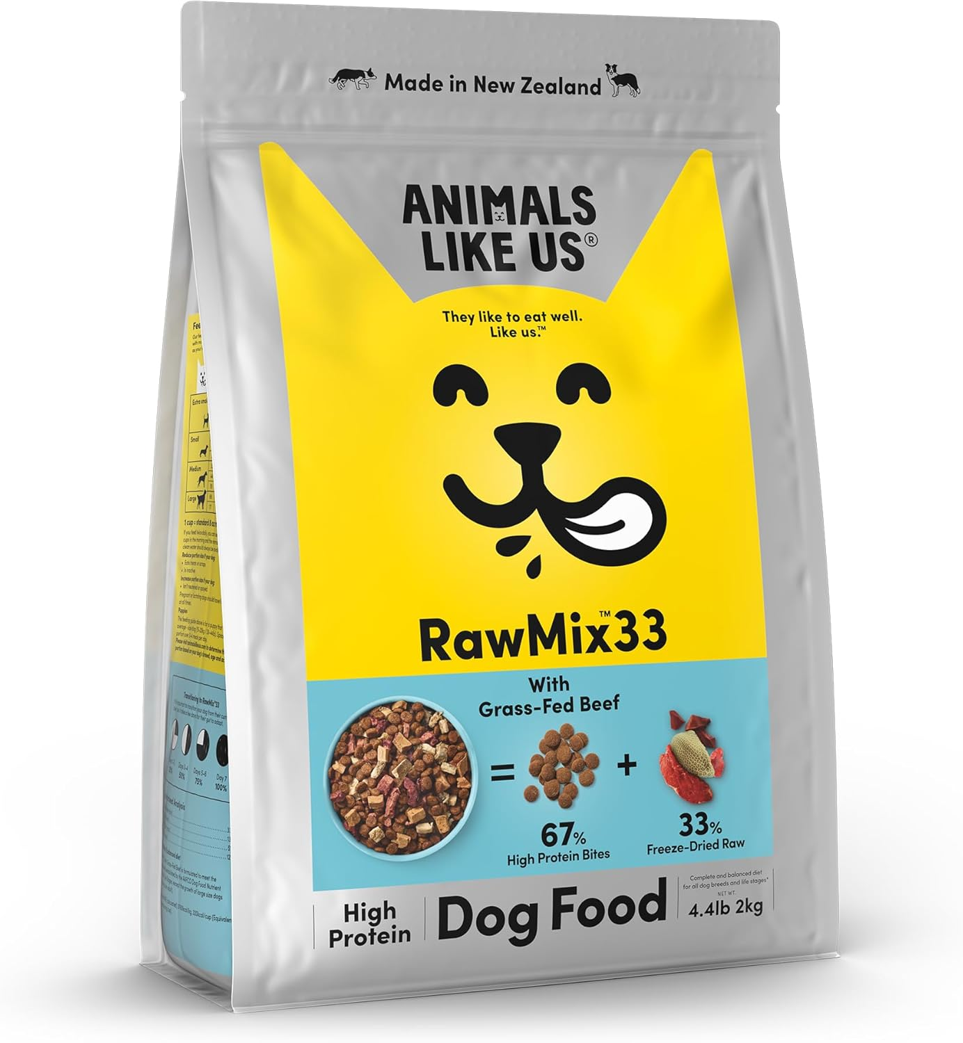 Rawmix33 Premium Freeze-Dried Raw Grass-Fed Beef Recipe Dog Food, Protein Rich, Includes Kibble, Non-Gmo, No Wheat or Corn, 2Kg image number 4