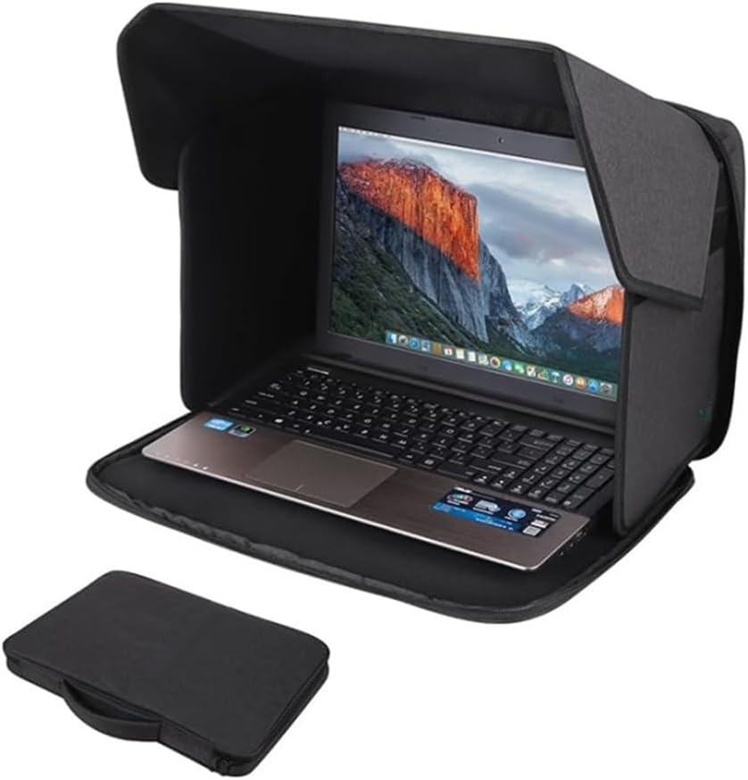 35&times;26 Cm Laptop Sun Shade,Shade,Lightweight Laptop Sun Glare Shield Privacy Cover for Working Outside,Computer Privacy Hood Foldable and Portable Shield Cover Computer Hood outside Glare image number 5