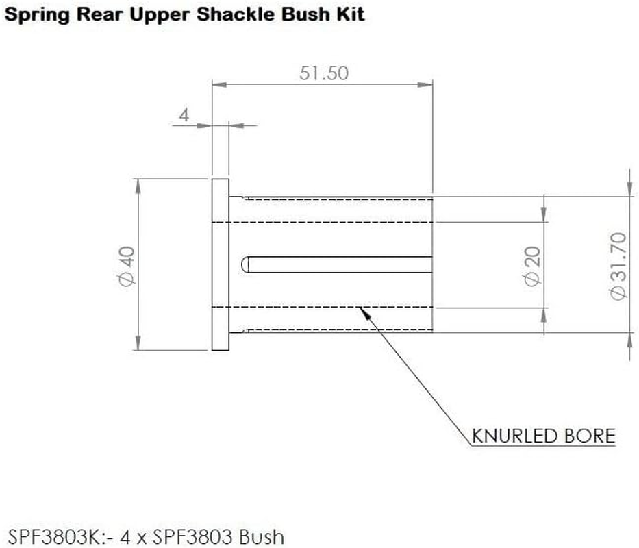 Superpro Leaf Spring Shackle Bush Kit image number 3