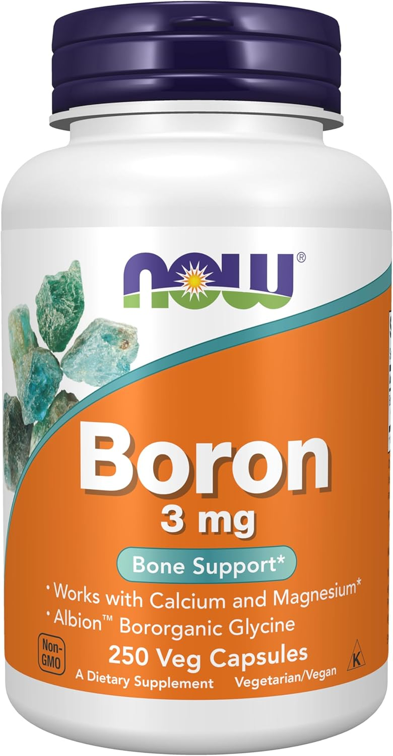 NOW Boron, 3 Mg, 250 Capsules (Pack of 2) image number 2