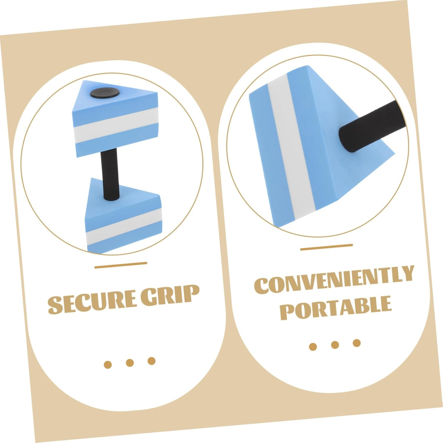 Kisangel Water Weights Dumbbell, Pool Exercise Equipment Foam Water Aerobics Dumbbell Weights for Aerobics Swimming Fitness Lightweight Easy to Use