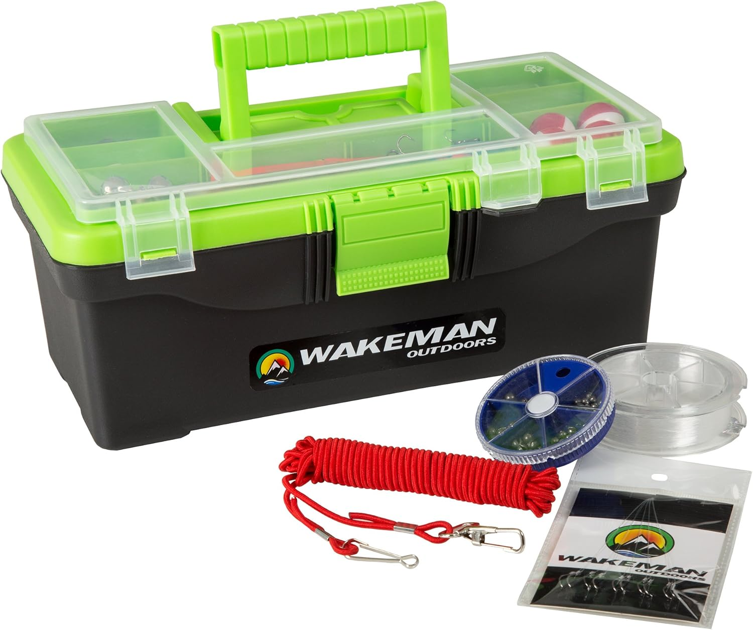 55-Piece Fishing Tackle Set ? Tackle Box Includes Sinkers, Hooks, Lures, Bobbers, Swivels, Fishing Line, and More