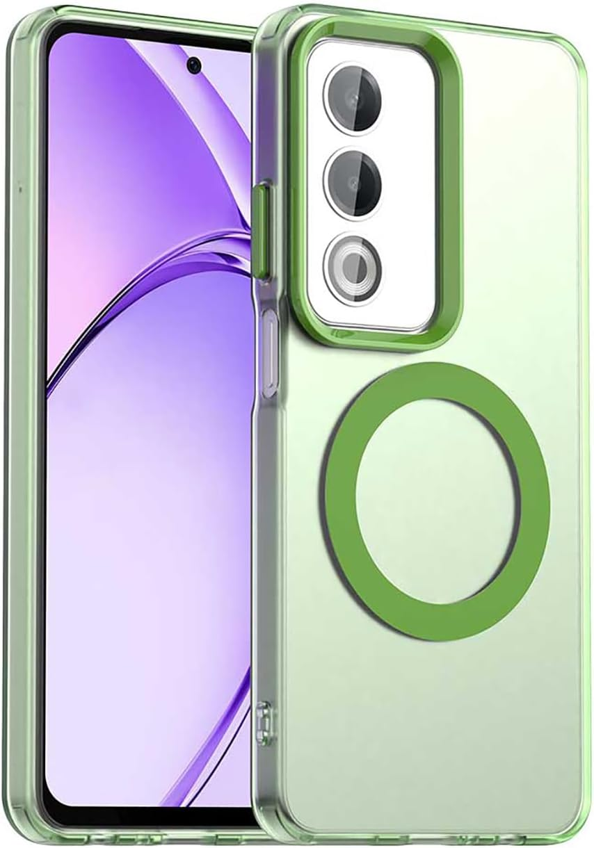 YUECXIN Magnetic Case for Oppo A80 5G Compatible with Magsafe Wireless Charging, Ultra Thin Translucent Matte Mobile Phone Case TPU Shockproof Protective Case Black