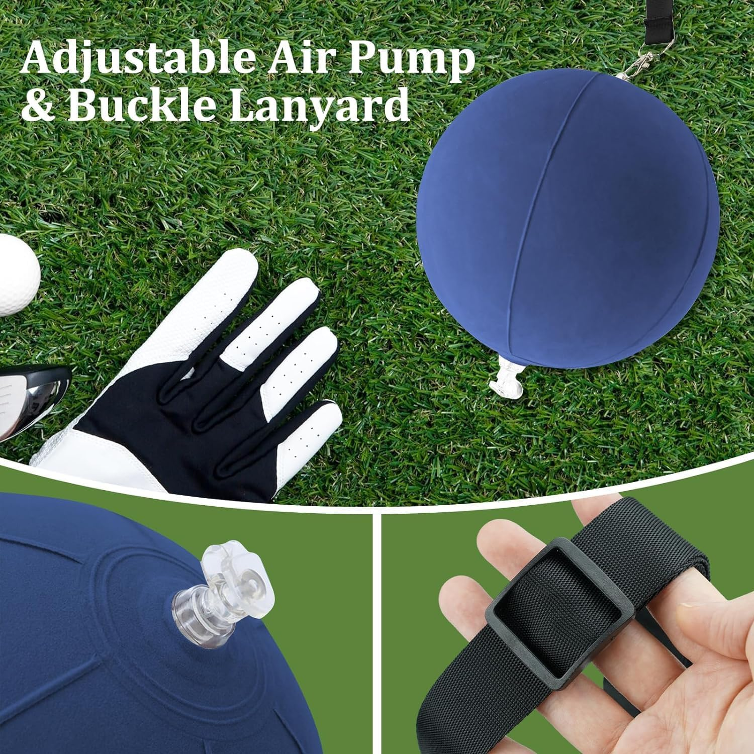 Smart Ball Golf Swing Training Aid Posture Correction Inflatable Tour Striker, 1Pc Golf Training Aid Golf Smart Ball Swing Training Aid,Golf Smart Ball Swing Training Aid Inflatable for Training,Blue image number 6