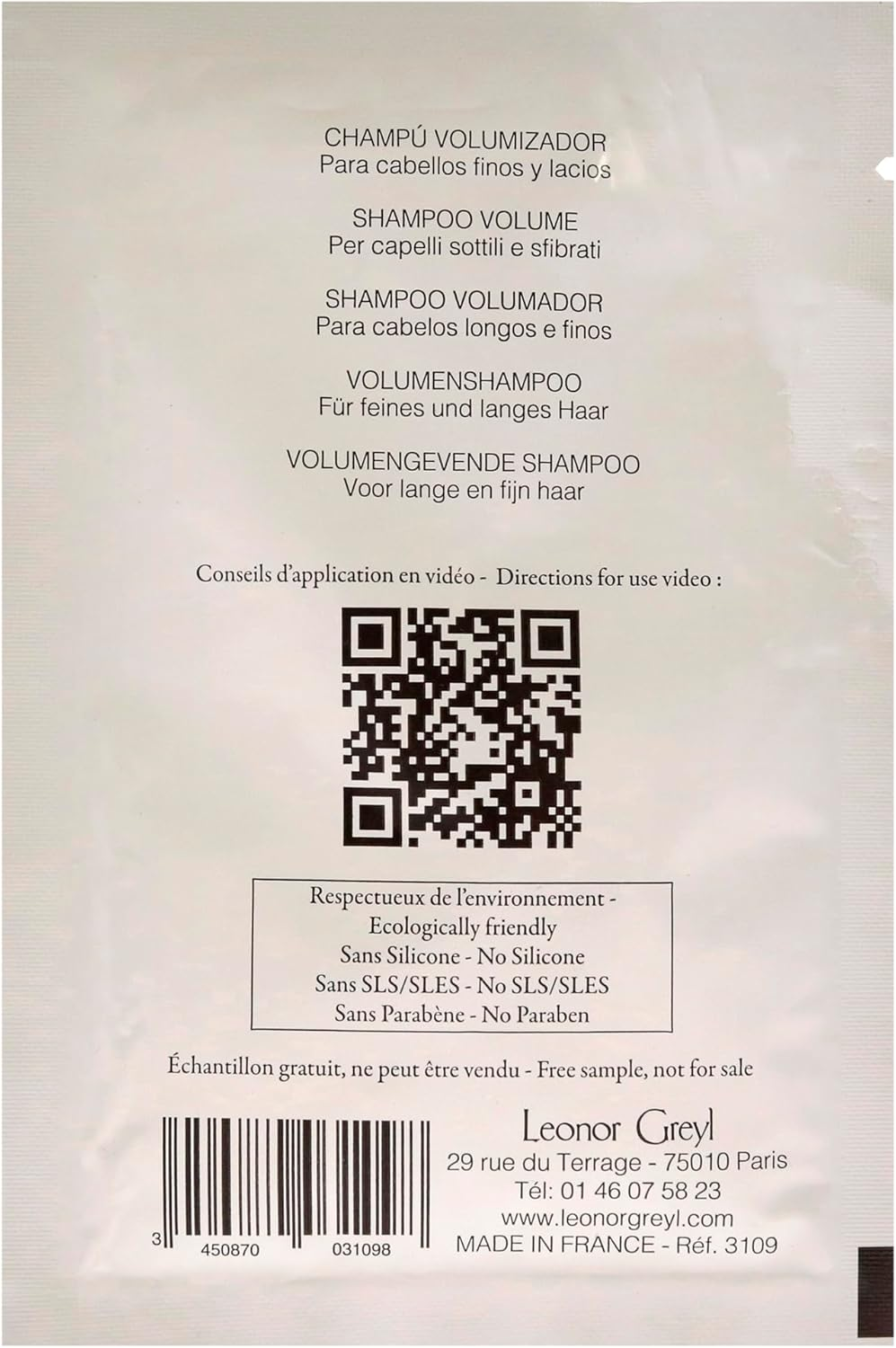 Leonor Greyl Bain Volumateur Aux Algues Shampoo, 16 Ml image number 1