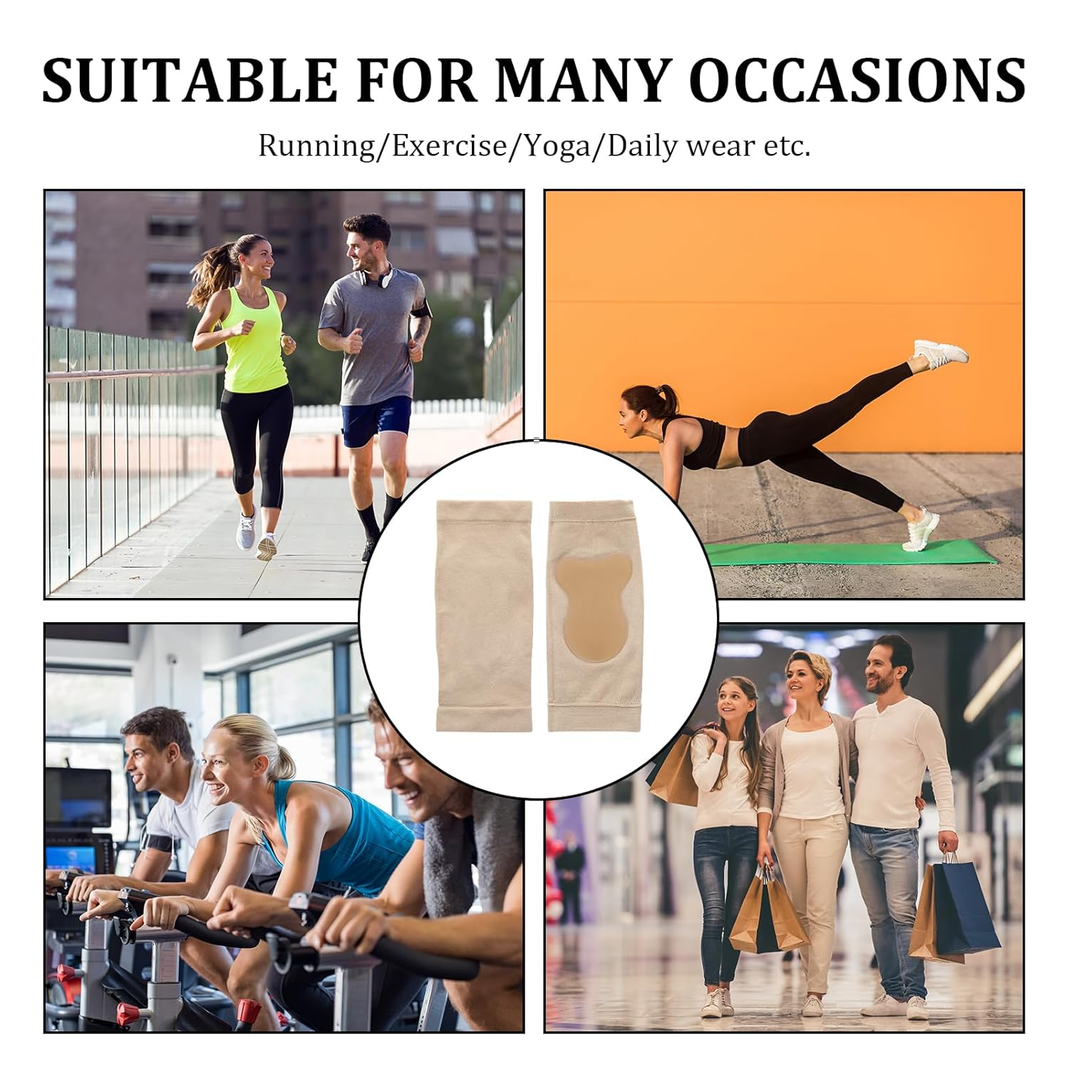 1 Pair Ankle Support for Women Men Compression Gel Socks, Breathable Wrap Silicone Sock, Compression Socks for Plantar Fasciitis Achilles Tendon Neoprene image number 2